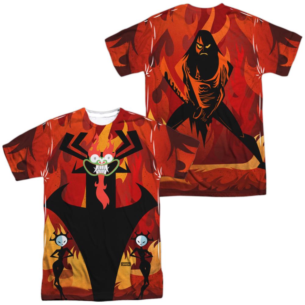 Samurai Jack Akus Wrath (Front/Back Print) Men's Regular Fit Polyester Short-Sleeve T-Shirt