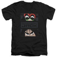 Samurai Jack Stare Down Men's 30/1 Cotton Slim V-Neck T-Shirt