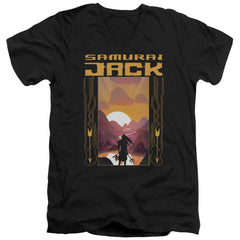Samurai Jack Sunrise Men's 30/1 Cotton Slim V-Neck T-Shirt