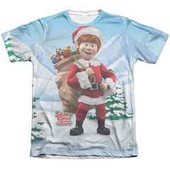 Santa Claus Is Comin To Town Helpers Men's Regular Fit Poly Cotton Short-Sleeve T-Shirt