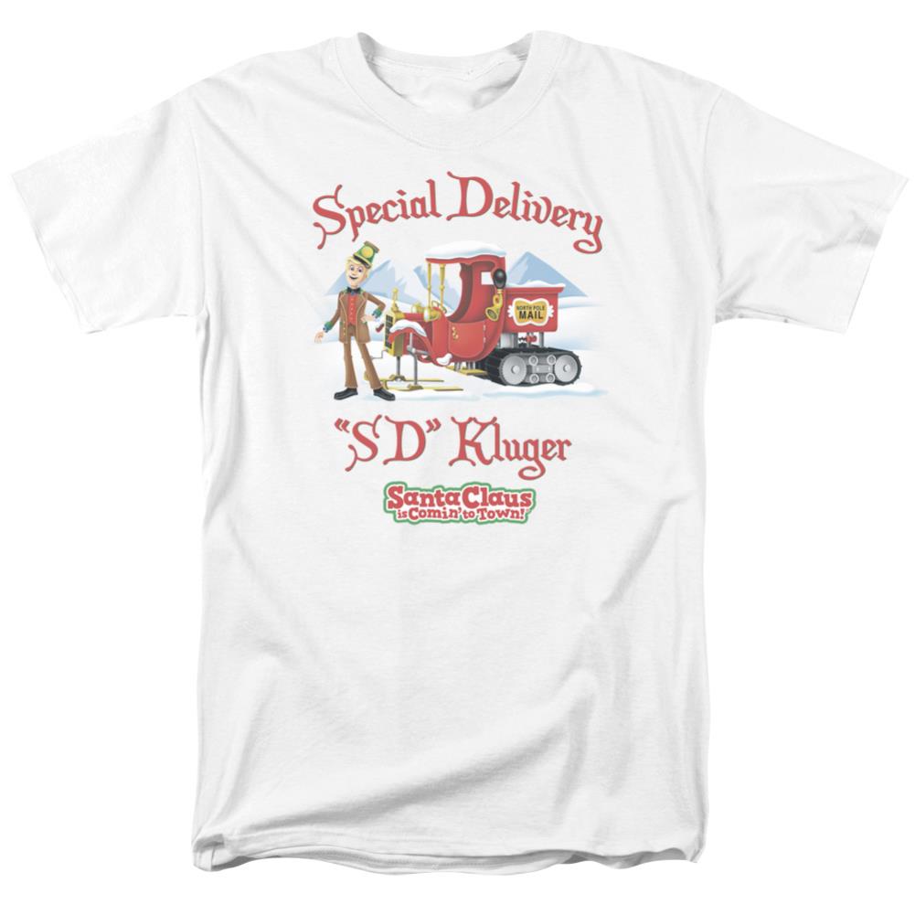 Santa Claus Is Comin To Town Kluger Men's 18/1 Cotton Short-Sleeve T-Shirt