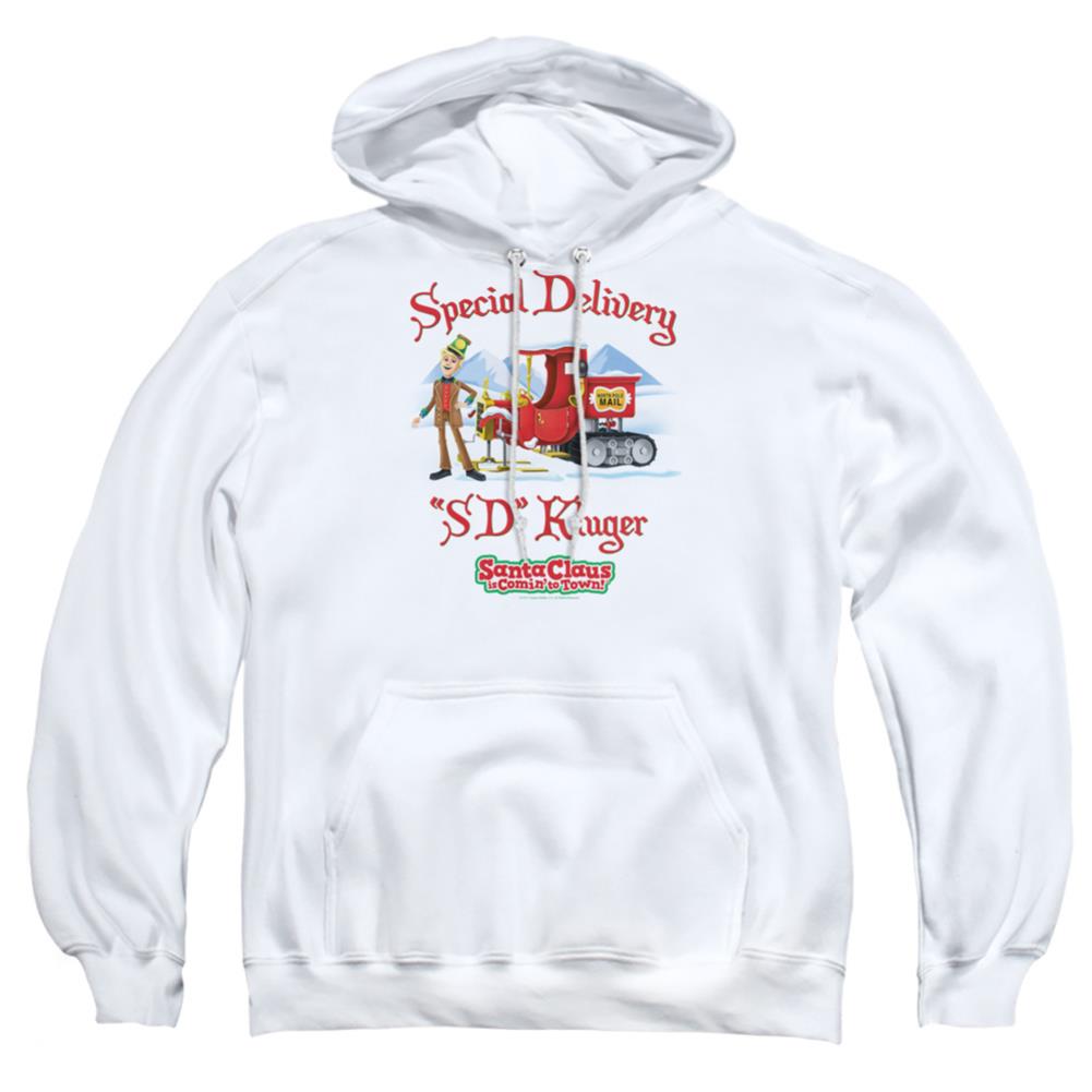Santa Claus Is Comin To Town Kluger Men's Pull-Over 75 25 Poly Hoodie