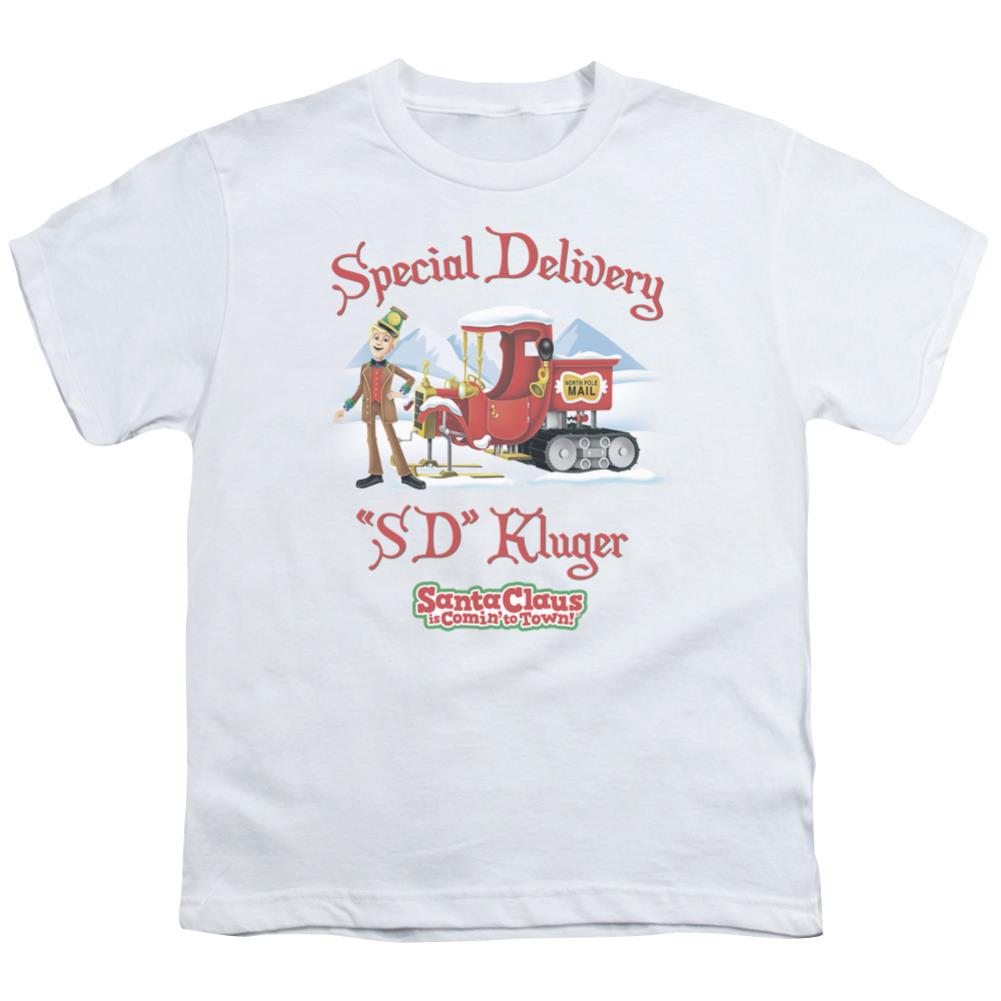 Santa Claus Is Comin To Town Kluger Youth 18/1 100% Cotton Short-Sleeve T-Shirt