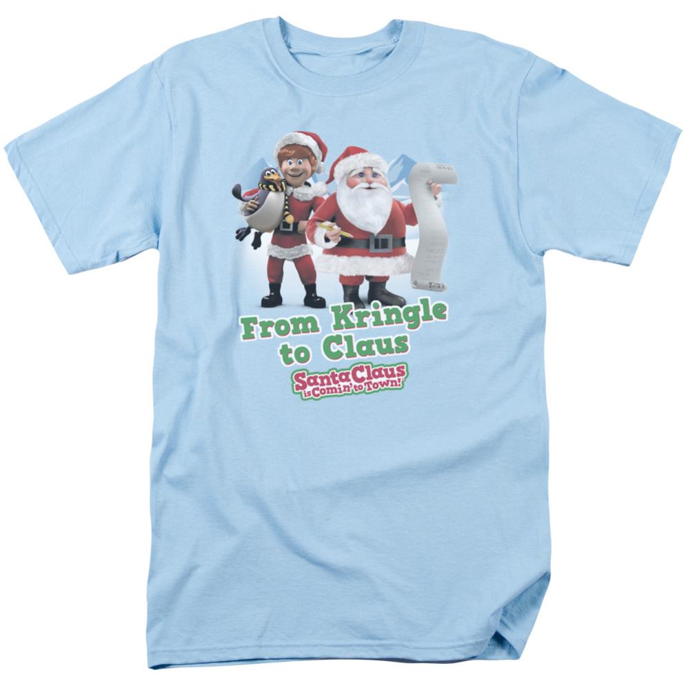 Santa Claus Is Comin To Town Kringle To Claus Men's 18/1 Cotton Short-Sleeve T-Shirt