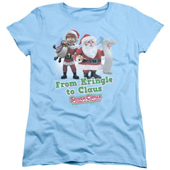 Santa Claus Is Comin To Town Kringle To Claus Women's 18/1 Cotton Short-Sleeve T-Shirt