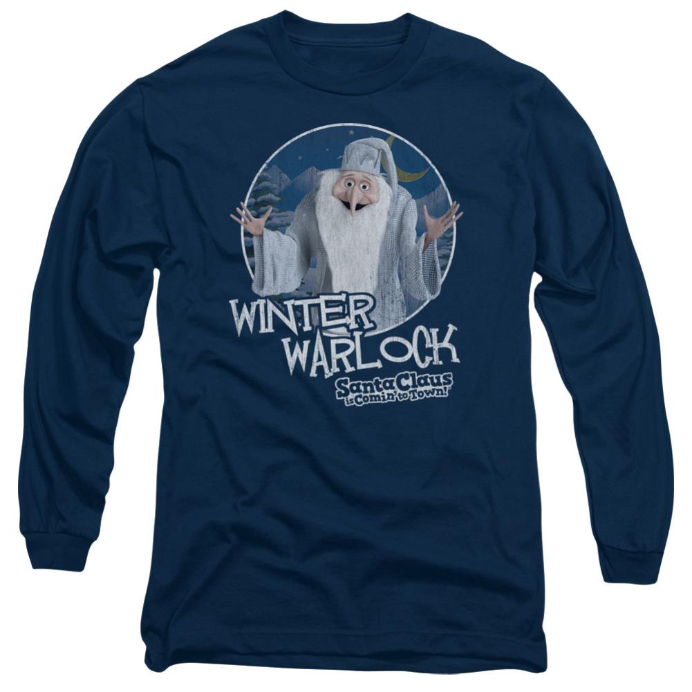 Santa Claus Is Comin To Town Winter Warlock Men's 18/1 Cotton Long-Sleeve T-Shirt