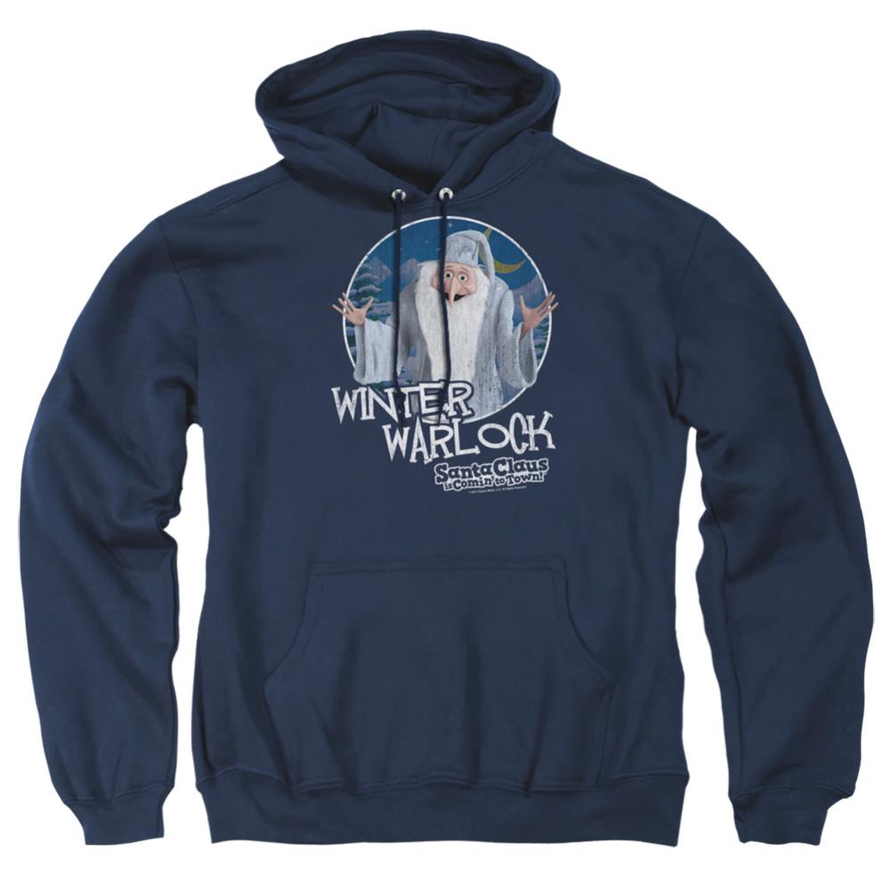 Santa Claus Is Comin To Town Winter Warlock Men's Pull-Over 75 25 Poly Hoodie