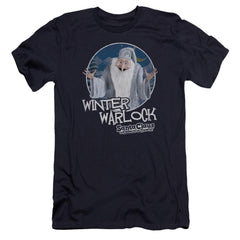 Santa Claus Is Comin To Town Winter Warlock Men's Ultra-Soft 30/1 Cotton Slim Short-Sleeve T-Shirt