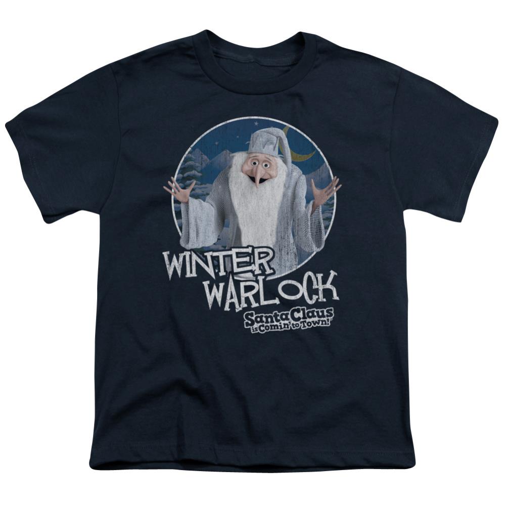 Santa Claus Is Comin To Town Winter Warlock Youth 18/1 100% Cotton Short-Sleeve T-Shirt