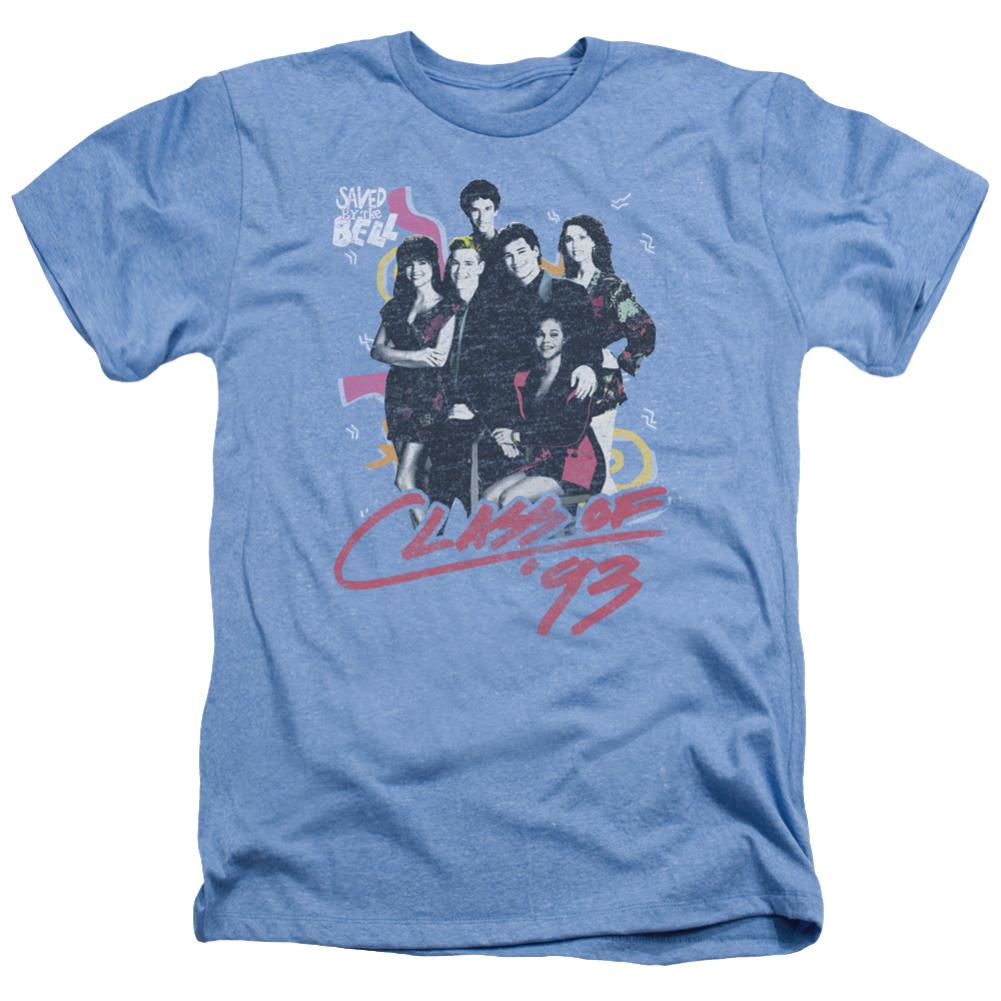Saved By The Bell Class Of 93 Men's 30/1 Heather 60 40 Poly Short-Sleeve T-Shirt