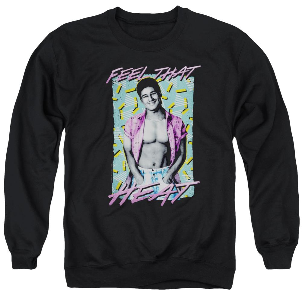 Saved By The Bell Heated Men's Crewneck 50 50 Poly Long-Sleeve T-Shirt
