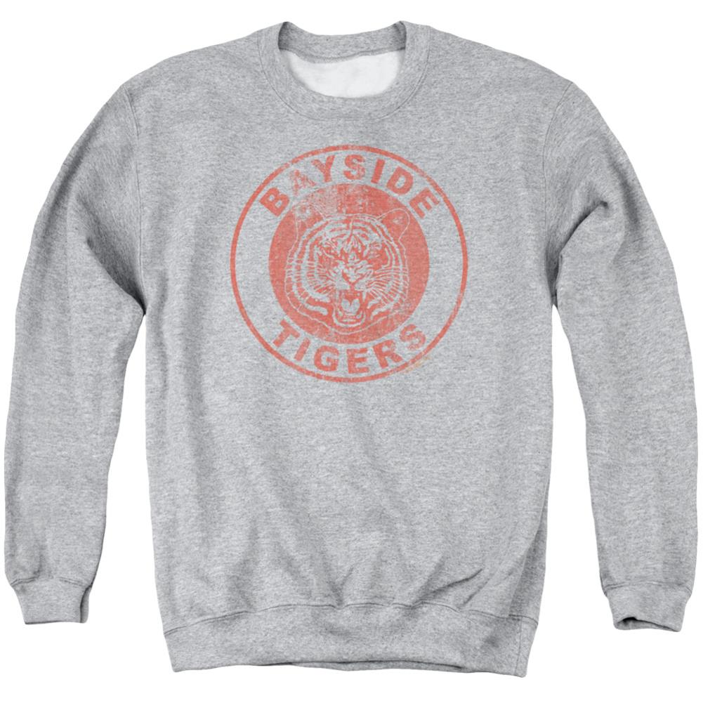 Saved By The Bell Tigers Men's Crewneck 50 50 Poly Long-Sleeve T-Shirt