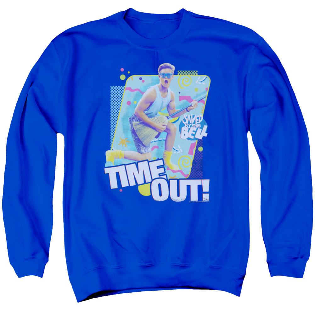Saved By The Bell Time Out Men's Crewneck 50 50 Poly Long-Sleeve T-Shirt