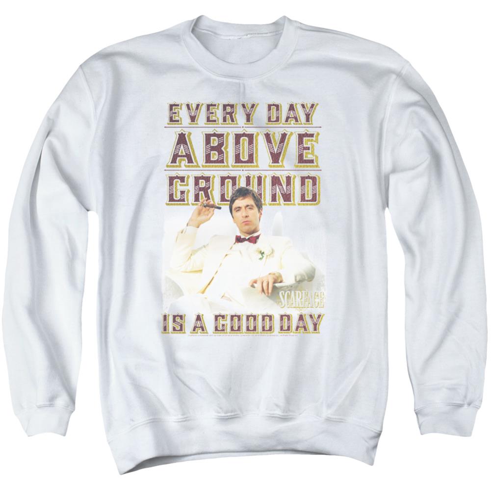 Scarface Above Ground Men's Crewneck 50 50 Poly Long-Sleeve T-Shirt