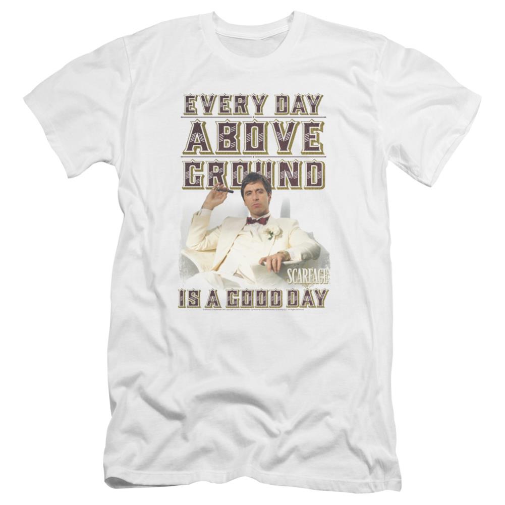 Scarface Above Ground Men's Ultra-Soft 30/1 Cotton Slim Short-Sleeve T-Shirt
