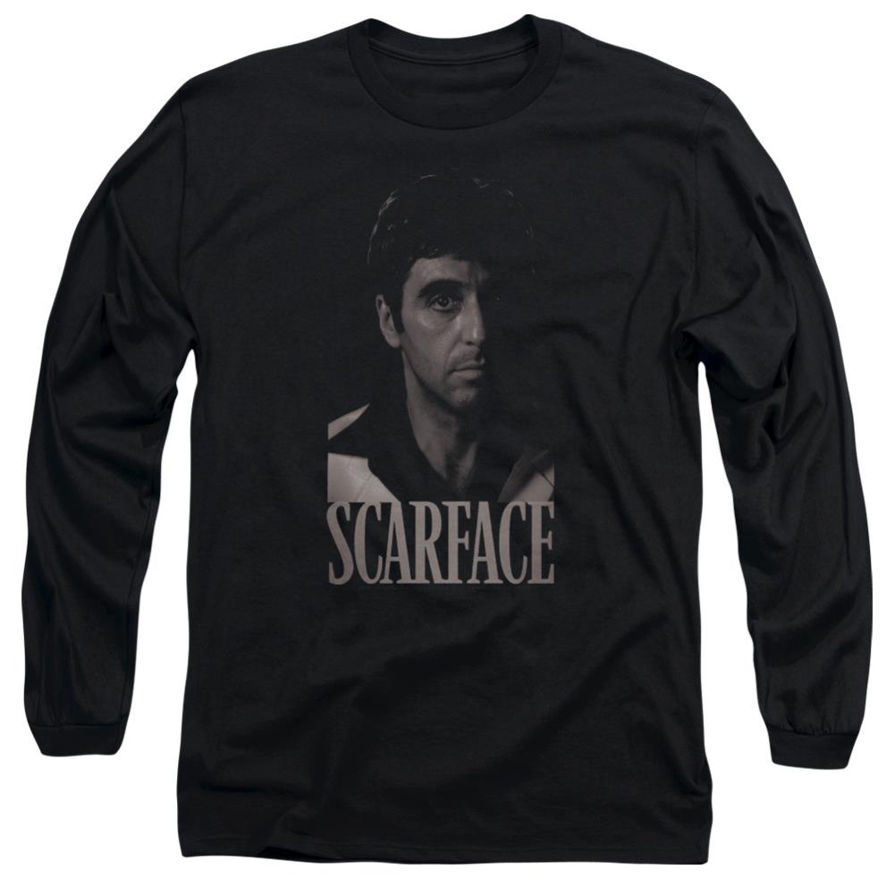 Scarface B&W Tony Men's 18/1 Cotton Long-Sleeve T-Shirt