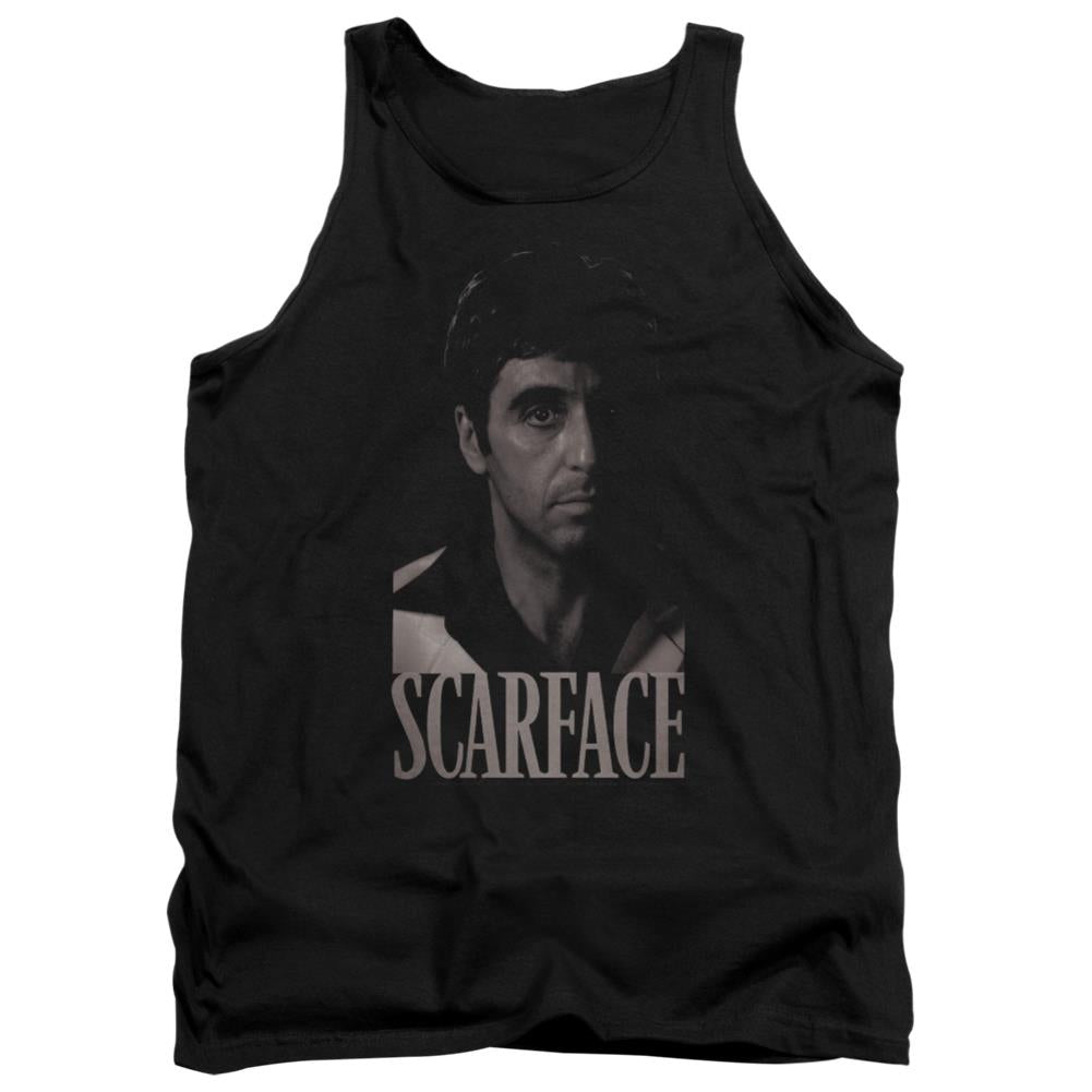 Scarface B&W Tony Men's 18/1 Cotton Tank Top