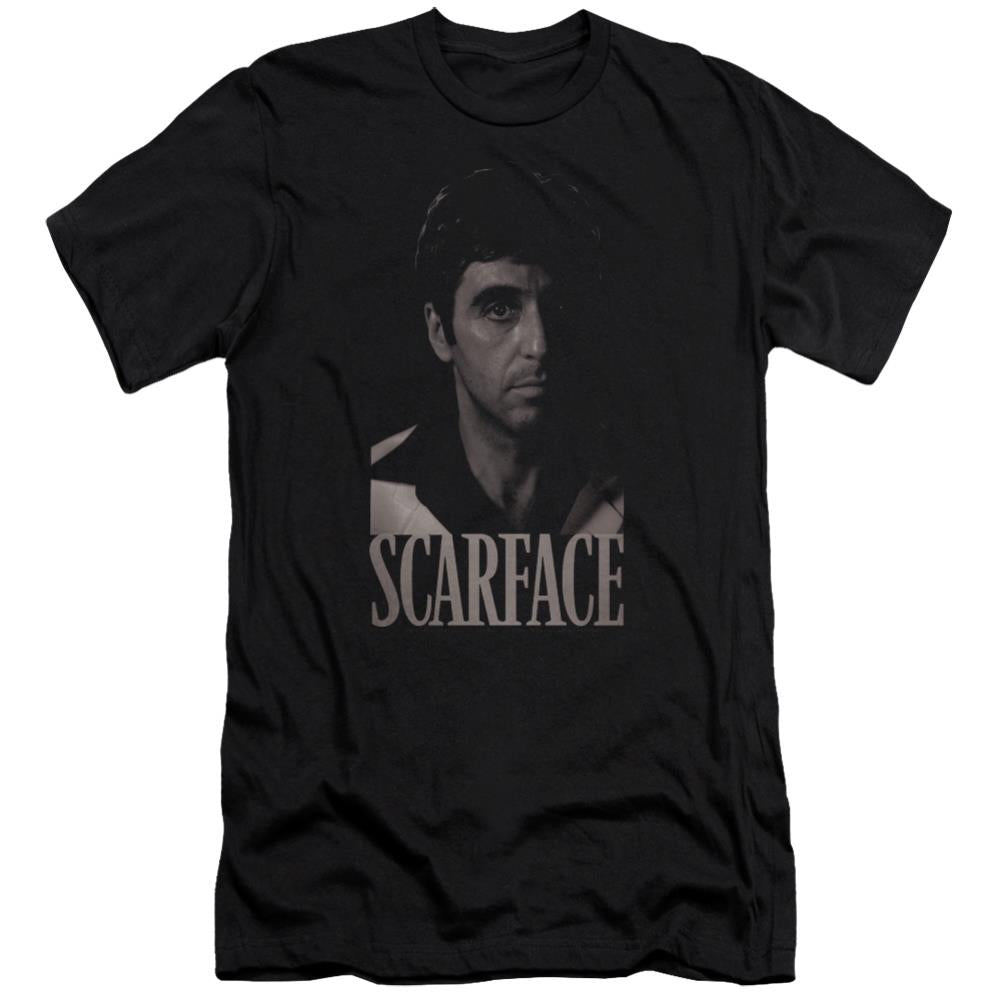 Scarface B&W Tony Men's Ultra-Soft 30/1 Cotton Slim Short-Sleeve T-Shirt