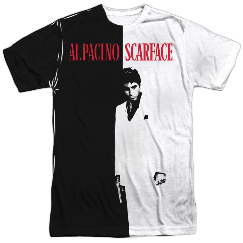 Scarface Big Poster Men's Regular Fit Polyester Short-Sleeve T-Shirt