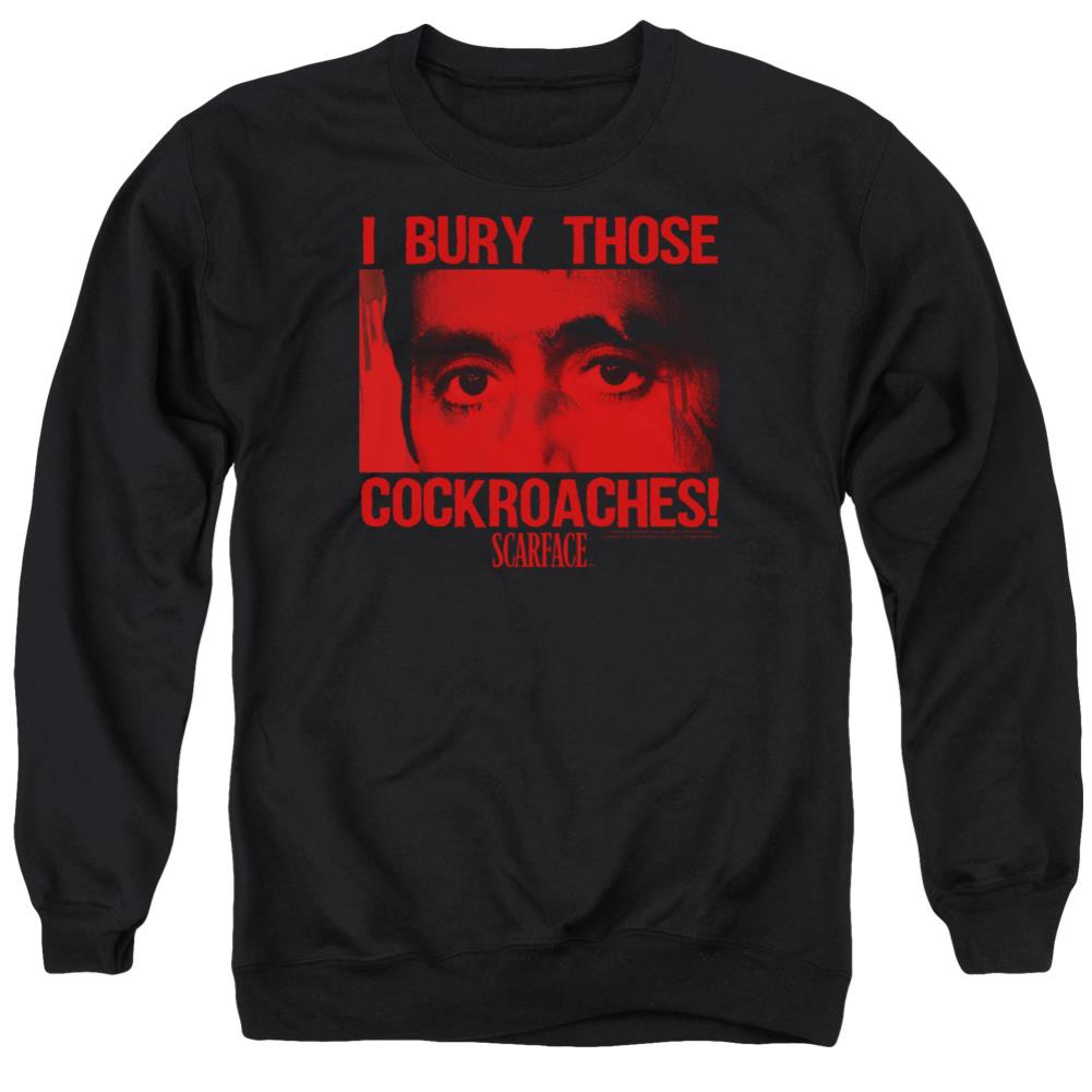 Scarface Cockroaches Men's Crewneck 50 50 Poly Long-Sleeve T-Shirt