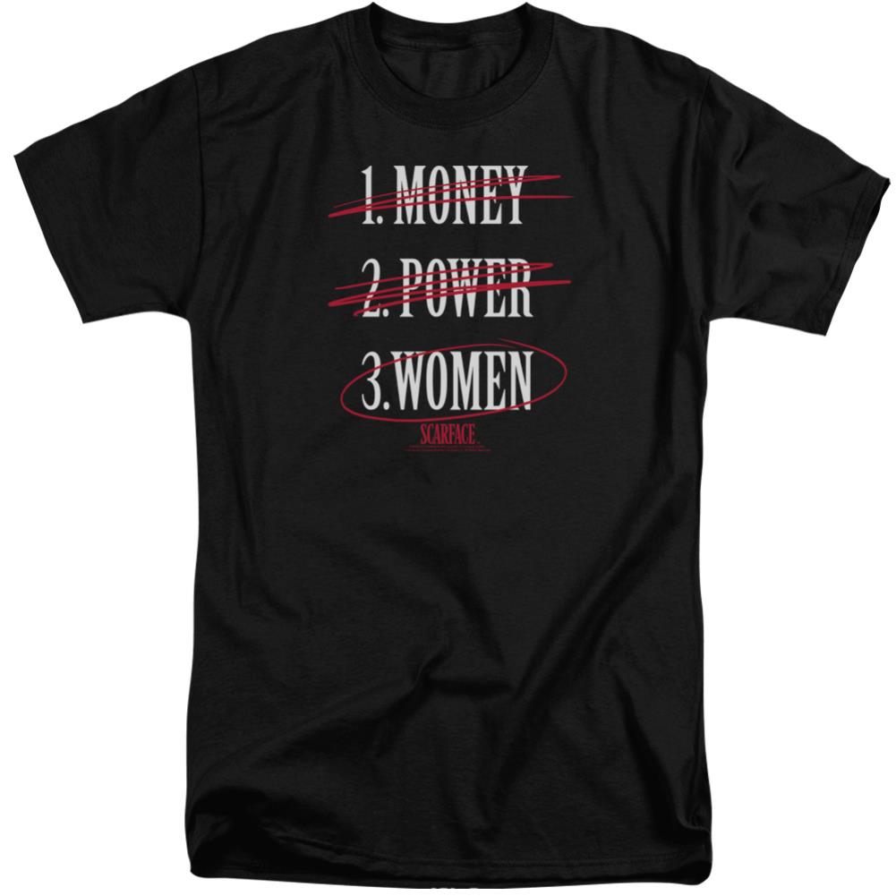 Scarface Money Power Women Men's 18/1 Tall Cotton Short-Sleeve T-Shirt