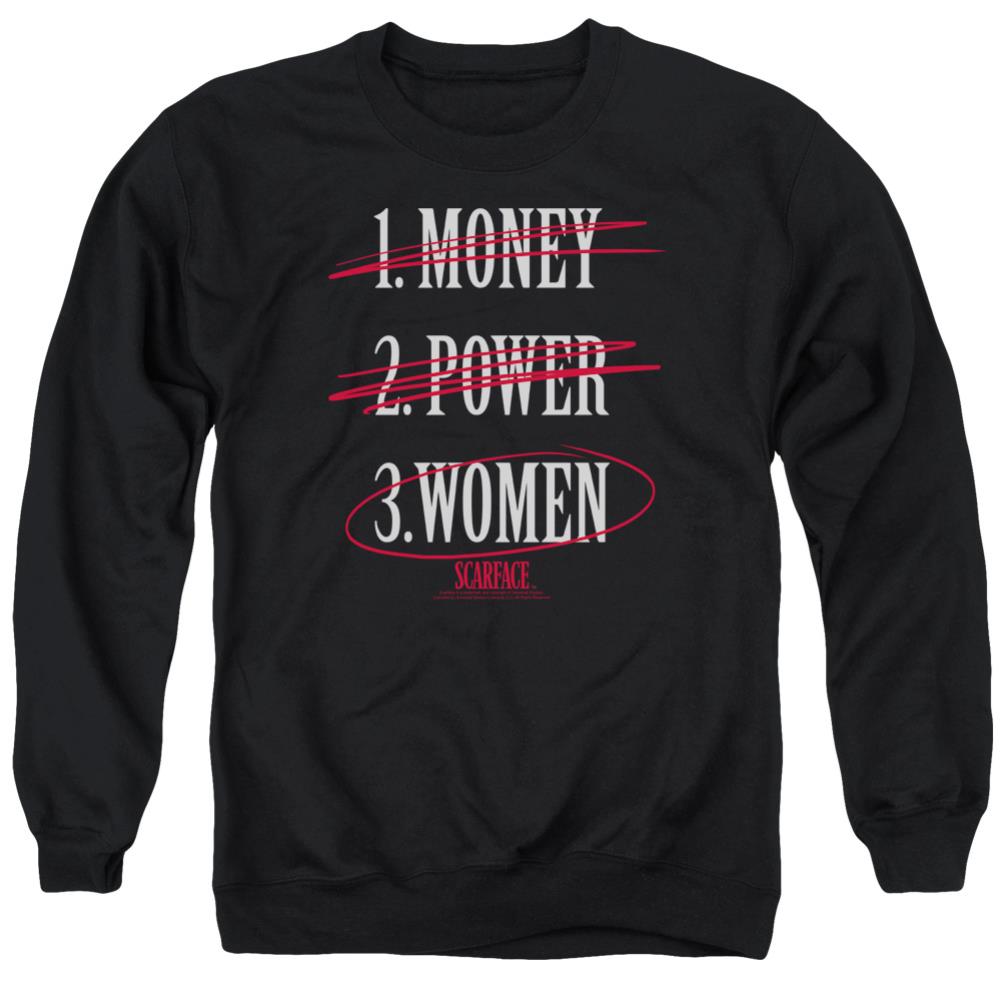 Scarface Money Power Women Men's Crewneck 50 50 Poly Long-Sleeve T-Shirt