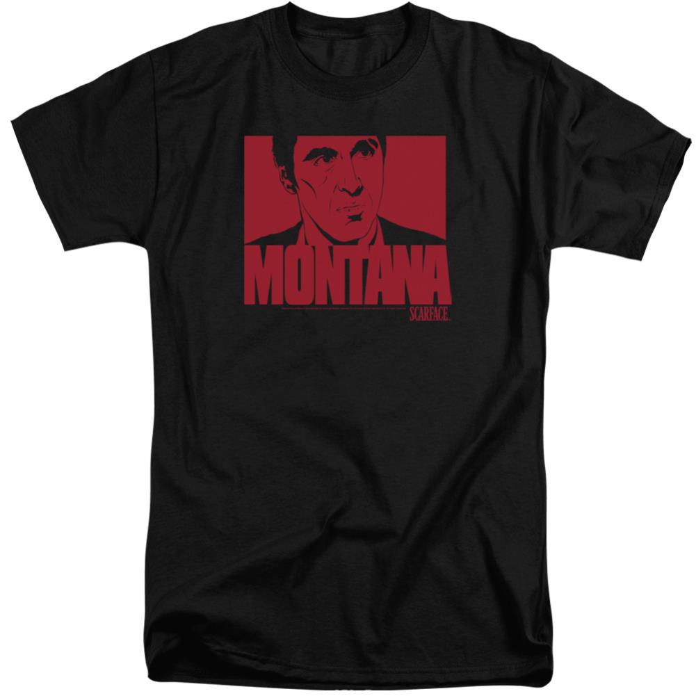 Scarface Montana Face Men's 18/1 Tall Cotton Short-Sleeve T-Shirt
