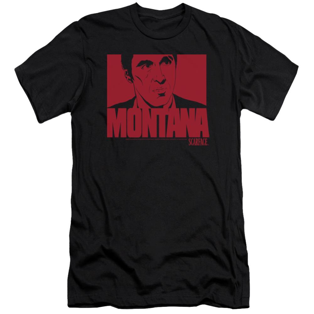 Scarface Montana Face Men's Ultra-Soft 30/1 Cotton Slim Short-Sleeve T-Shirt