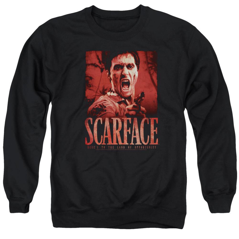 Scarface Opportunity Men's Crewneck 50 50 Poly Long-Sleeve T-Shirt