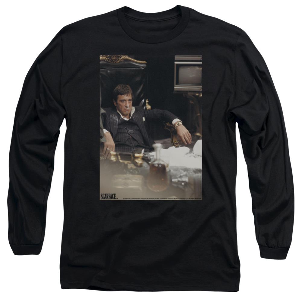 Scarface Sit Back Men's 18/1 Cotton Long-Sleeve T-Shirt