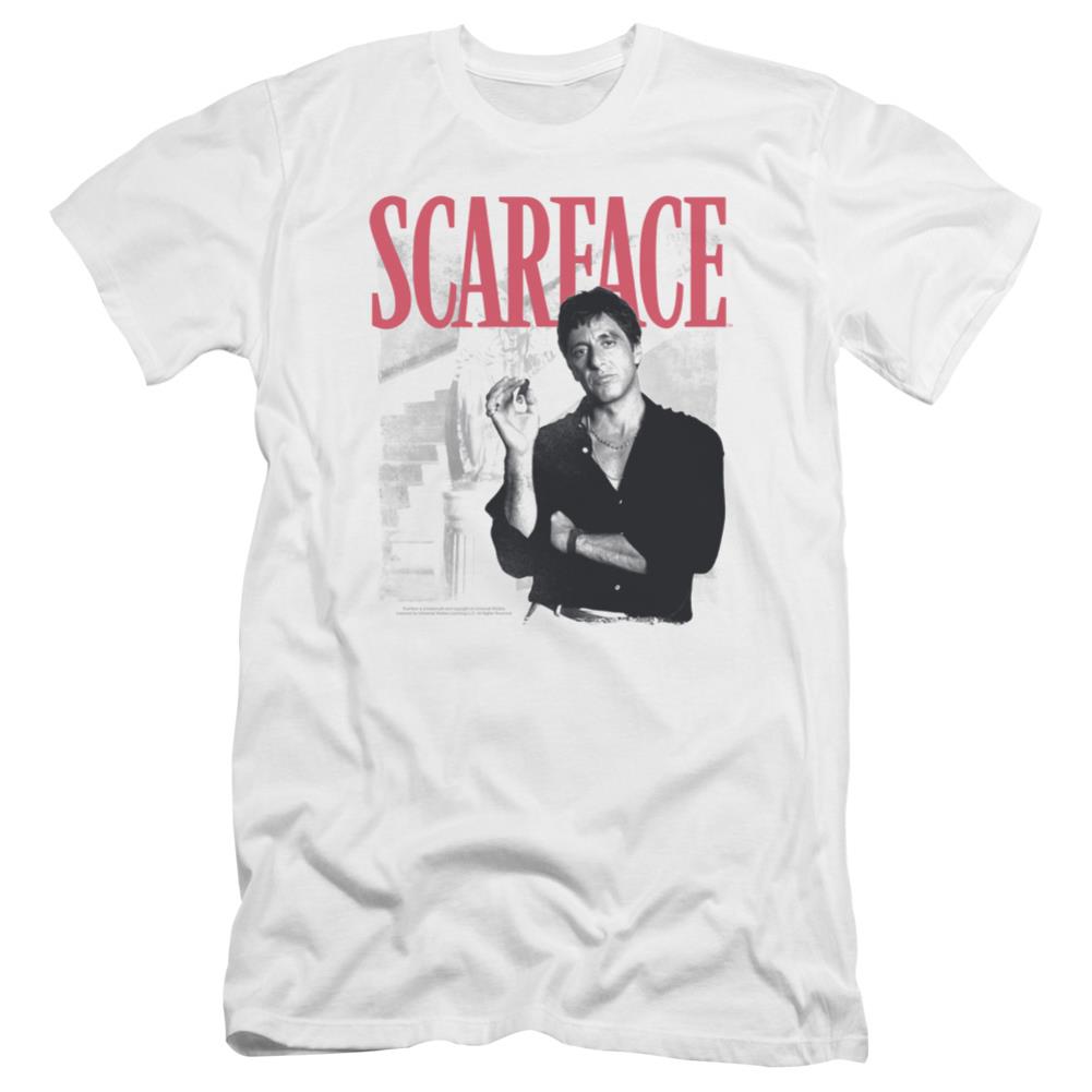 Scarface Stairway Men's Ultra-Soft 30/1 Cotton Slim Short-Sleeve T-Shirt