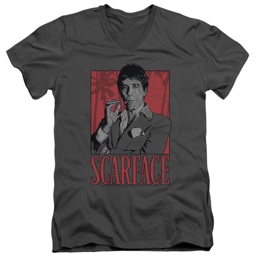 Scarface Tony Men's 30/1 Cotton Slim V-Neck T-Shirt