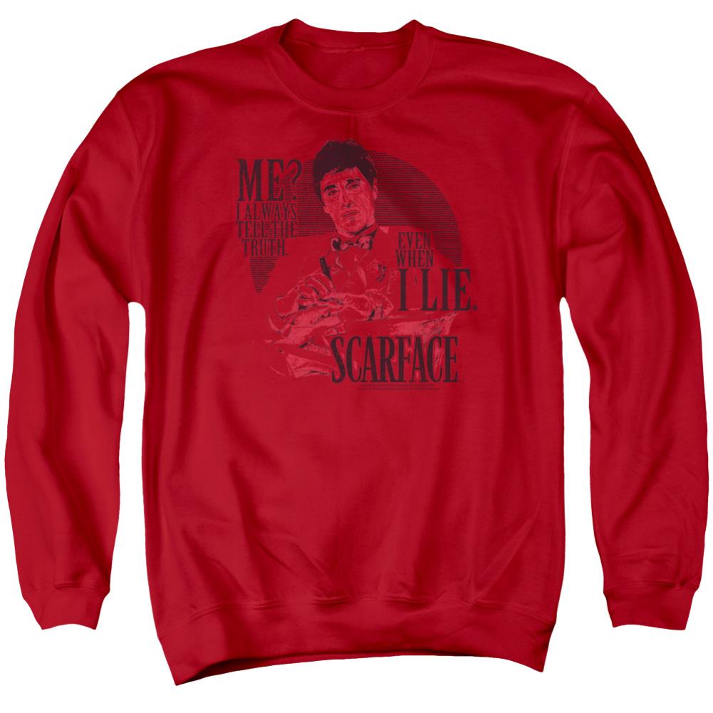 Scarface Truth Men's Crewneck 50 50 Poly Long-Sleeve T-Shirt