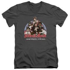 School Of Rock I Pledge Allegiance Men's 30/1 Cotton Slim V-Neck T-Shirt