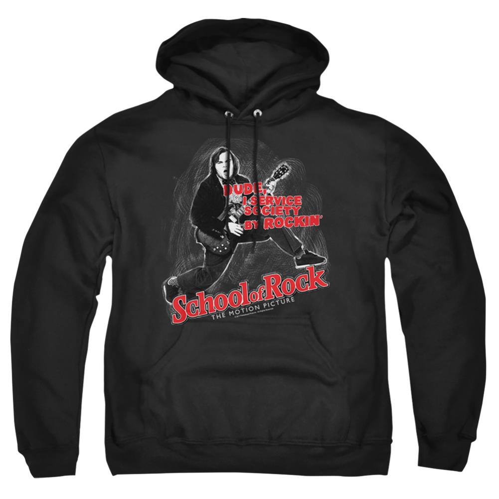 School Of Rock Rockin Men's Pull-Over 75 25 Poly Hoodie