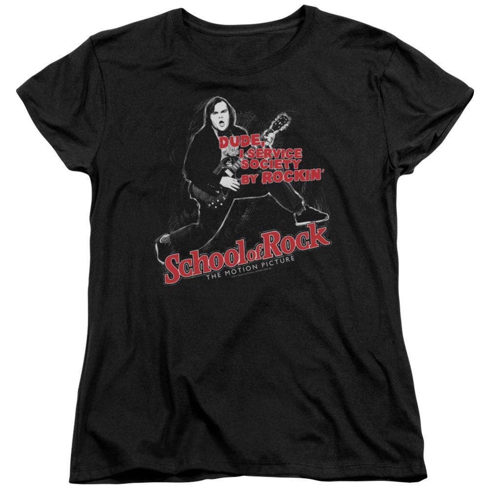 School Of Rock Rockin Women's 18/1 Cotton Short-Sleeve T-Shirt
