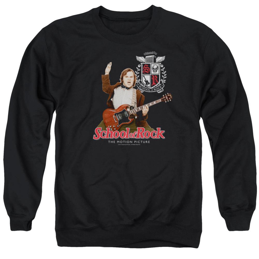 School Of Rock The Teacher Is In Men's Crewneck 50 50 Poly Long-Sleeve T-Shirt