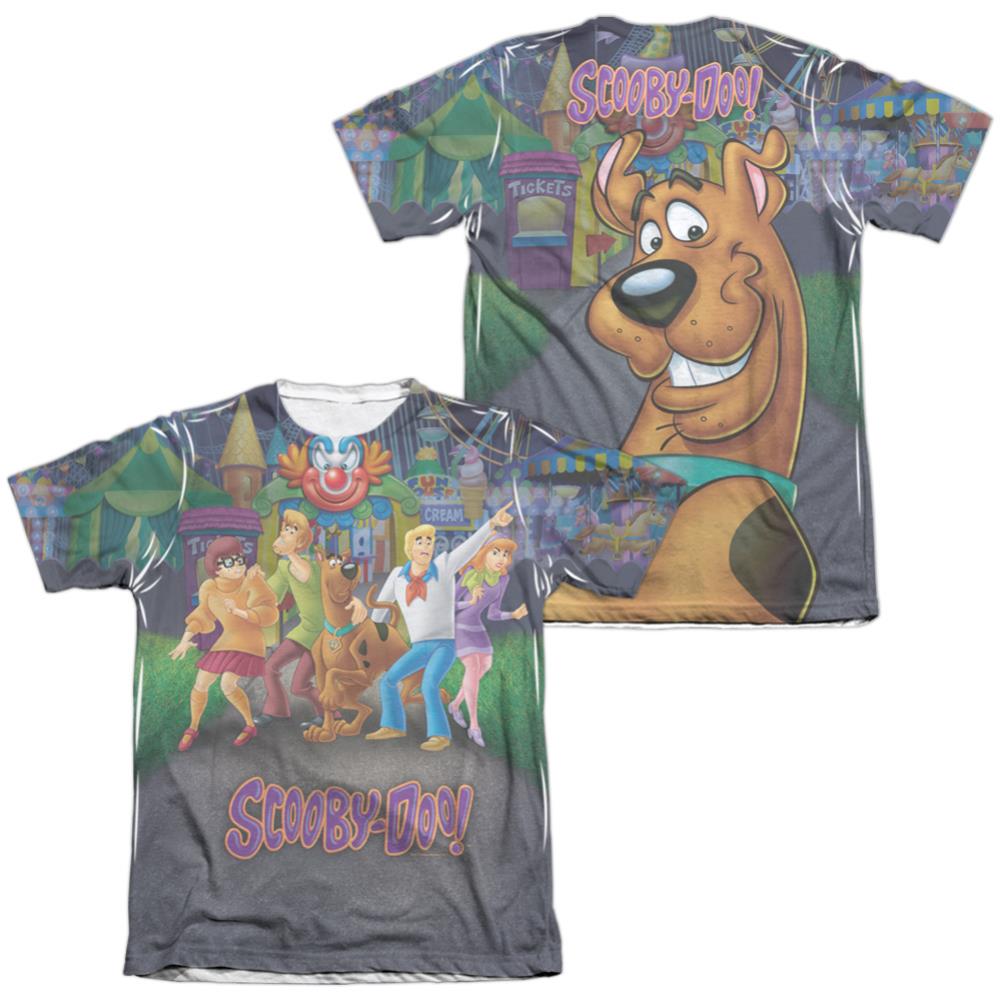 Scooby-Doo Amusement Park (Front/Back Print) Men's Regular Fit Poly Cotton Short-Sleeve T-Shirt