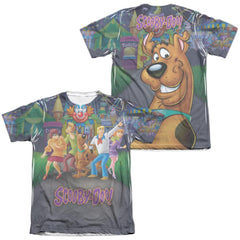 Scooby-Doo Amusement Park (Front/Back Print) Men's Regular Fit Poly Cotton Short-Sleeve T-Shirt
