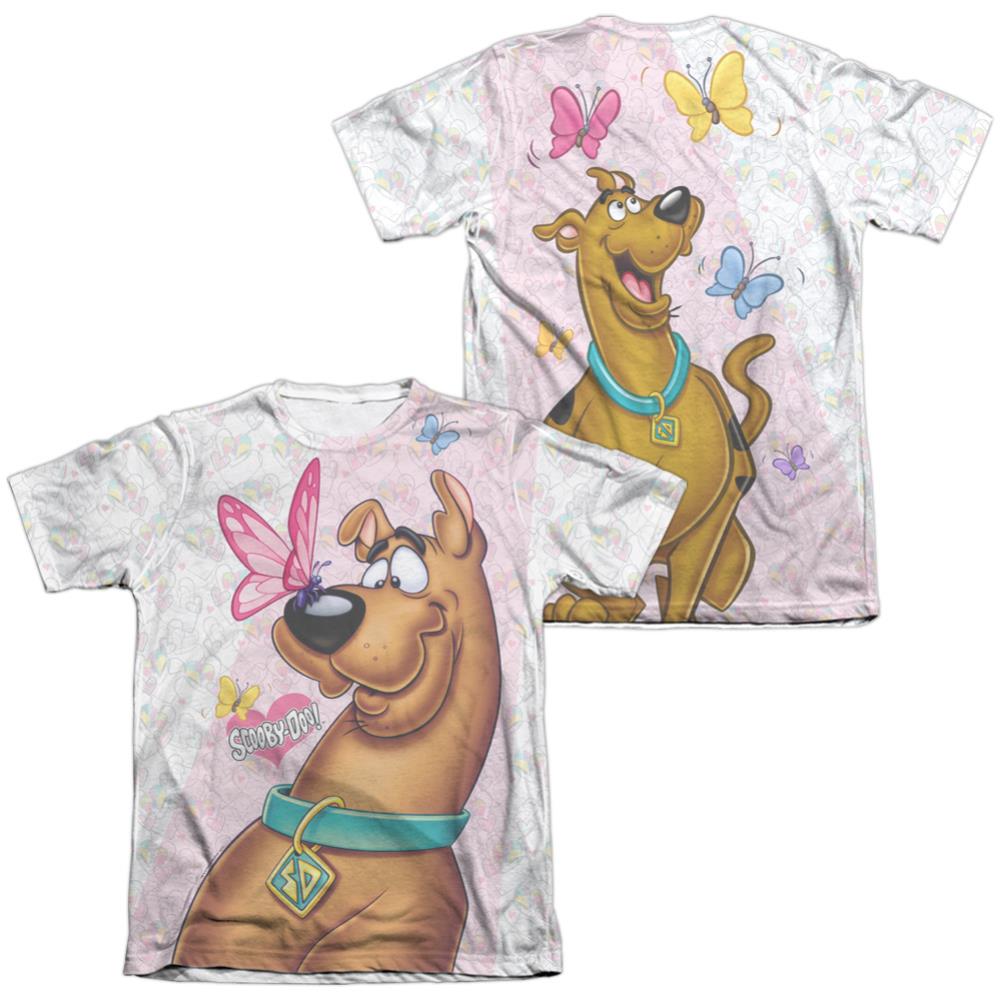Scooby-Doo Butterfly (Front/Back Print) Men's Regular Fit Poly Cotton Short-Sleeve T-Shirt