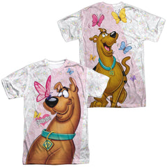Scooby-Doo Butterfly (Front/Back Print) Men's Regular Fit Polyester Short-Sleeve T-Shirt