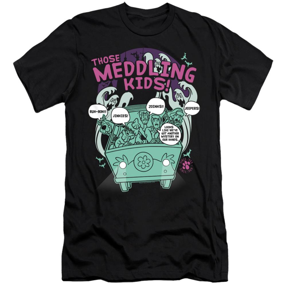 Scooby-Doo Meddling Since 1969 Men's Ultra-Soft 30/1 Cotton Slim Short-Sleeve T-Shirt