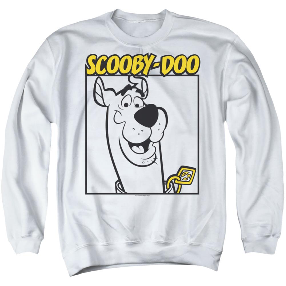 Scooby-Doo Scooby Square Men's Crewneck 50 50 Poly Long-Sleeve T-Shirt