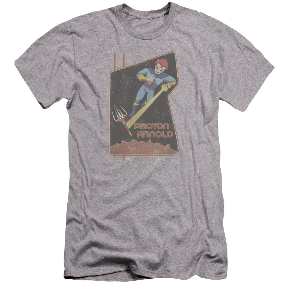 Scorpion Proton Arnold Poster Men's Ultra-Soft 30/1 Cotton Slim Short-Sleeve T-Shirt