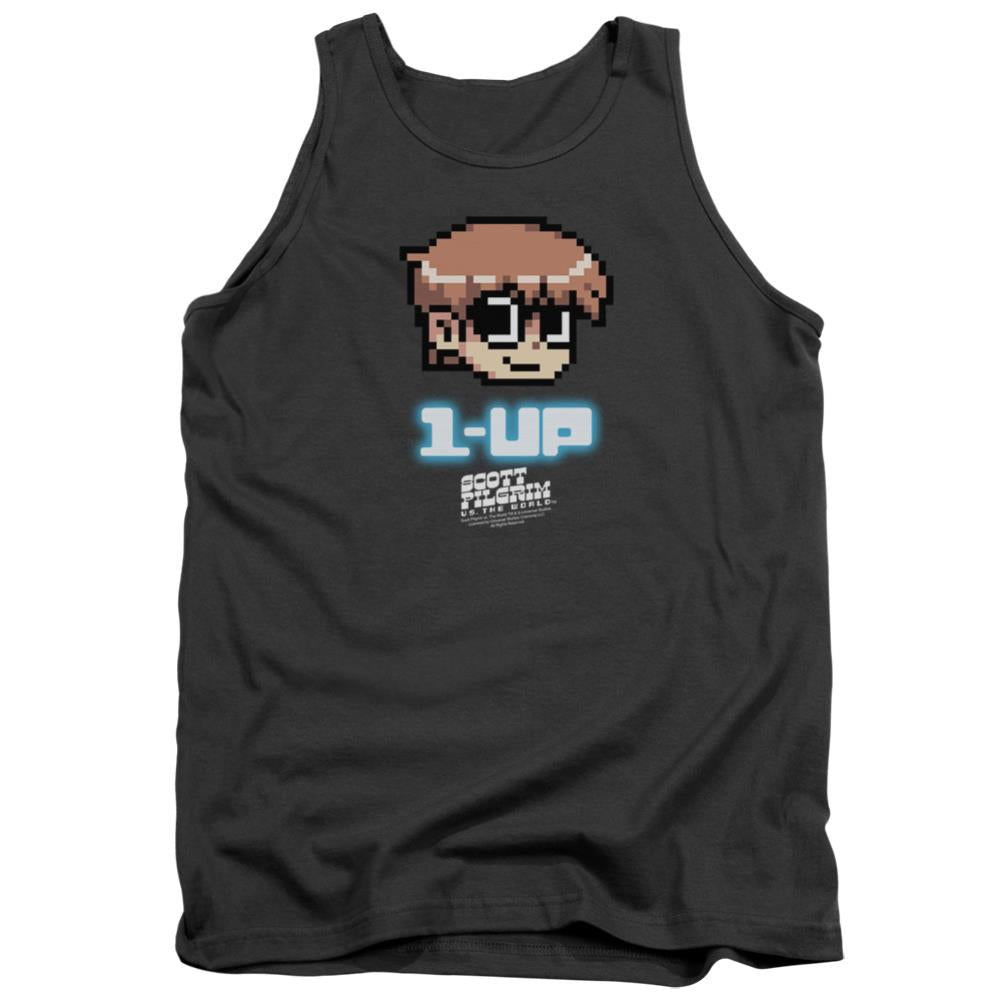 Scott Pilgrim VS. The World 1 Up Men's 18/1 Cotton Tank Top