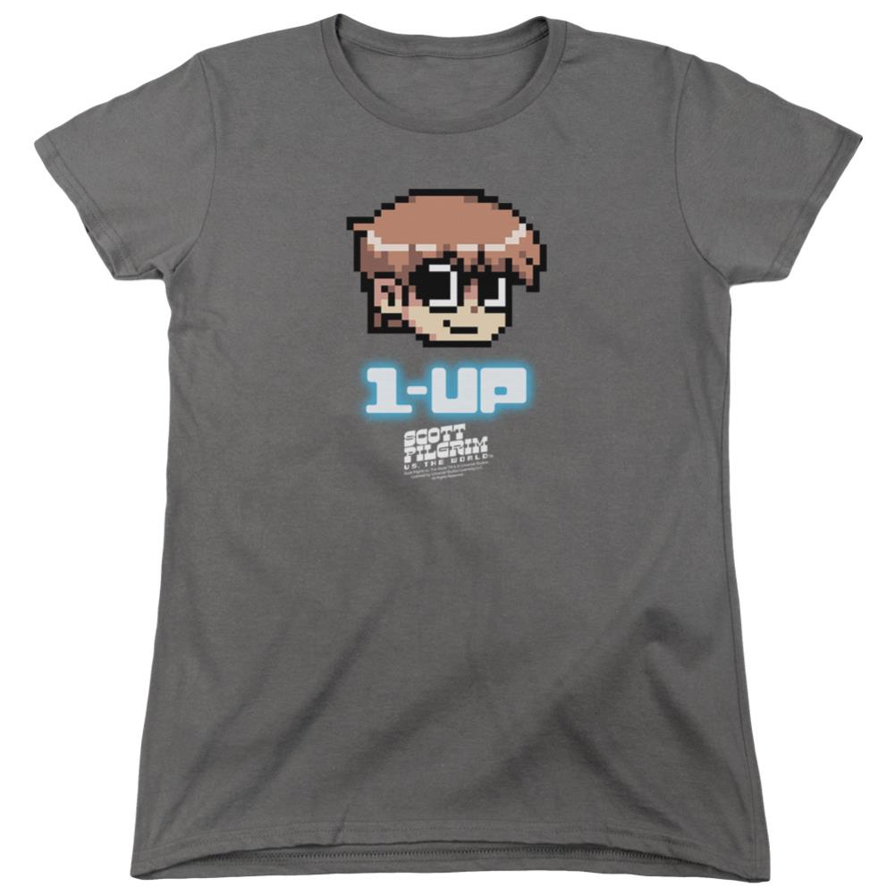 Scott Pilgrim VS. The World 1 Up Women's 18/1 Cotton Short-Sleeve T-Shirt