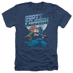 Scott Pilgrim VS. The World Lovers Men's 30/1 Heather 60 40 Poly Short-Sleeve T-Shirt