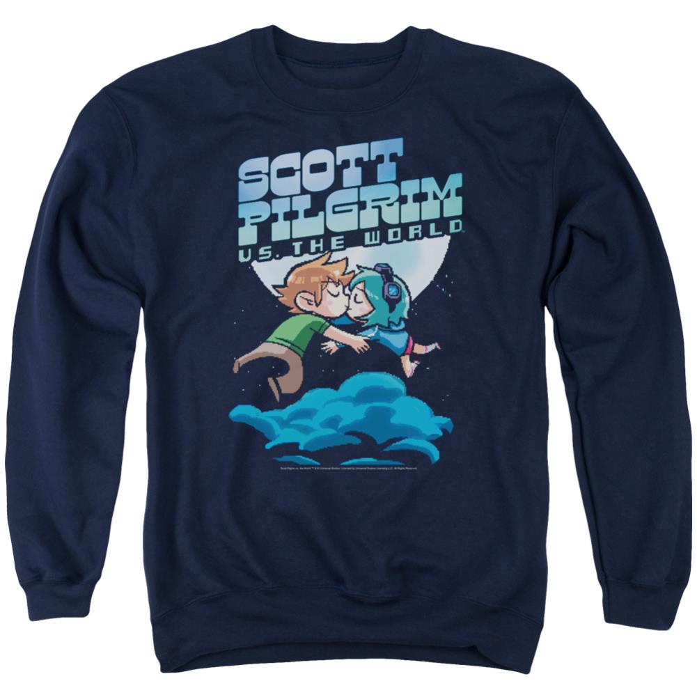 Scott Pilgrim VS. The World Lovers Men's Crewneck 50 50 Poly Long-Sleeve T-Shirt