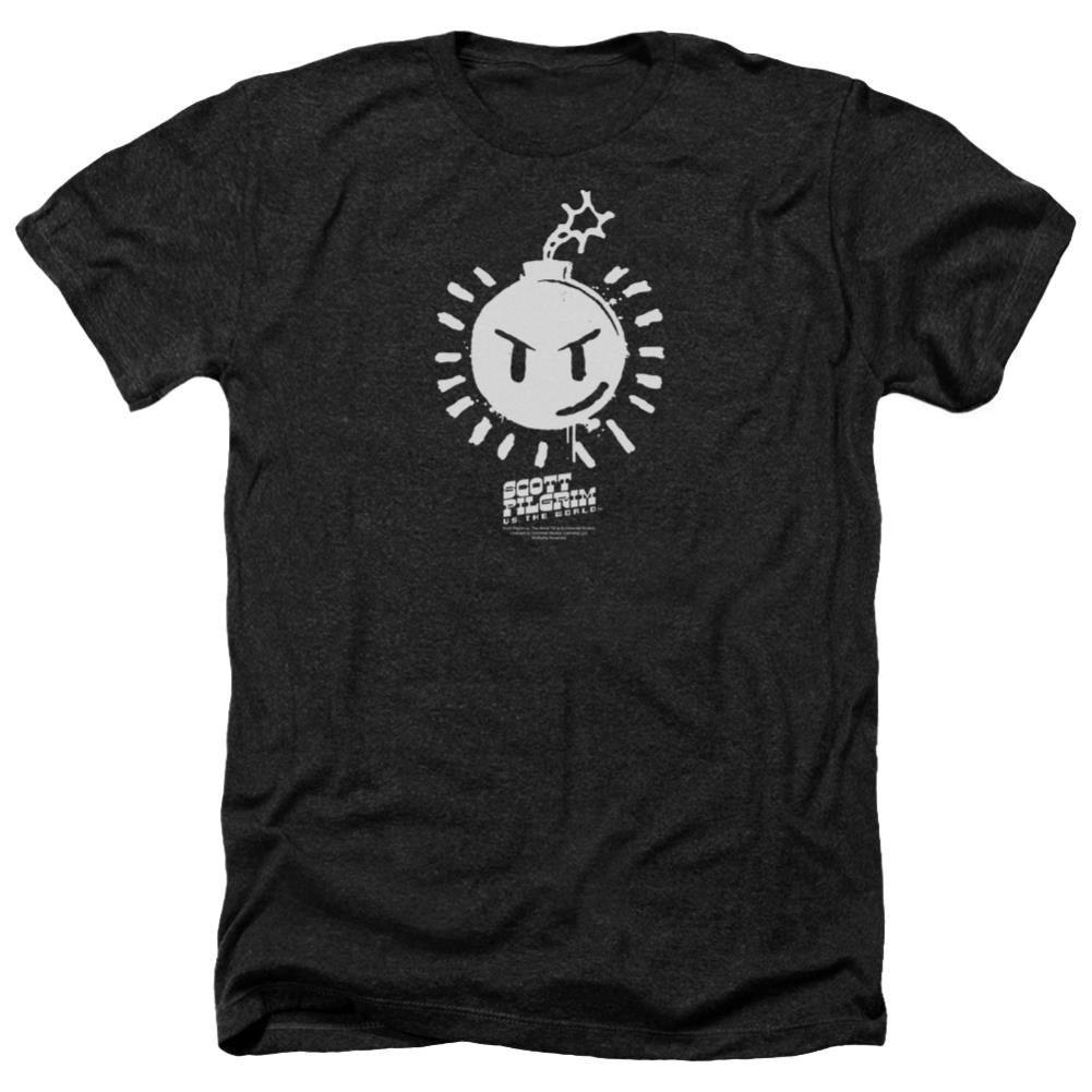 Scott Pilgrim VS. The World Sex Bob Omb Logo Men's 30/1 Heather 60 40 Poly Short-Sleeve T-Shirt