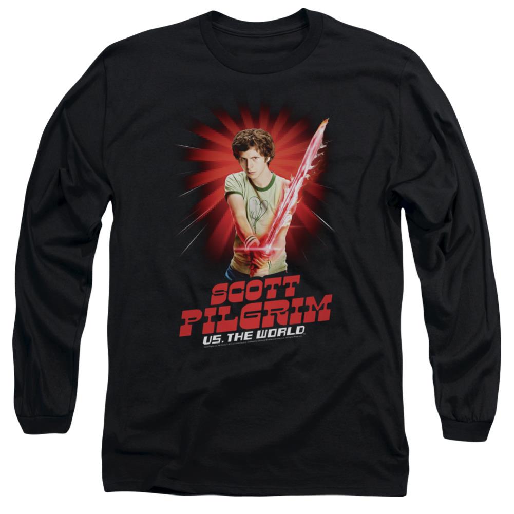 Scott Pilgrim VS. The World Super Sword Men's 18/1 Cotton Long-Sleeve T-Shirt
